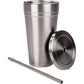 16 oz Stainless Steel Tumblers with Straws & Lids (2 Pack) - Insulated Double Wall Drinking Mug for Keeping Drinks Hot or Cold- Use as Reusable Water Bottle, Coffee Mug, Travel Cup -Great Holiday Gift - My Store