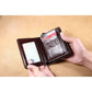 Men's Italian Genuine Cowhide Leather Extra Capacity RFID Bifold Wallet