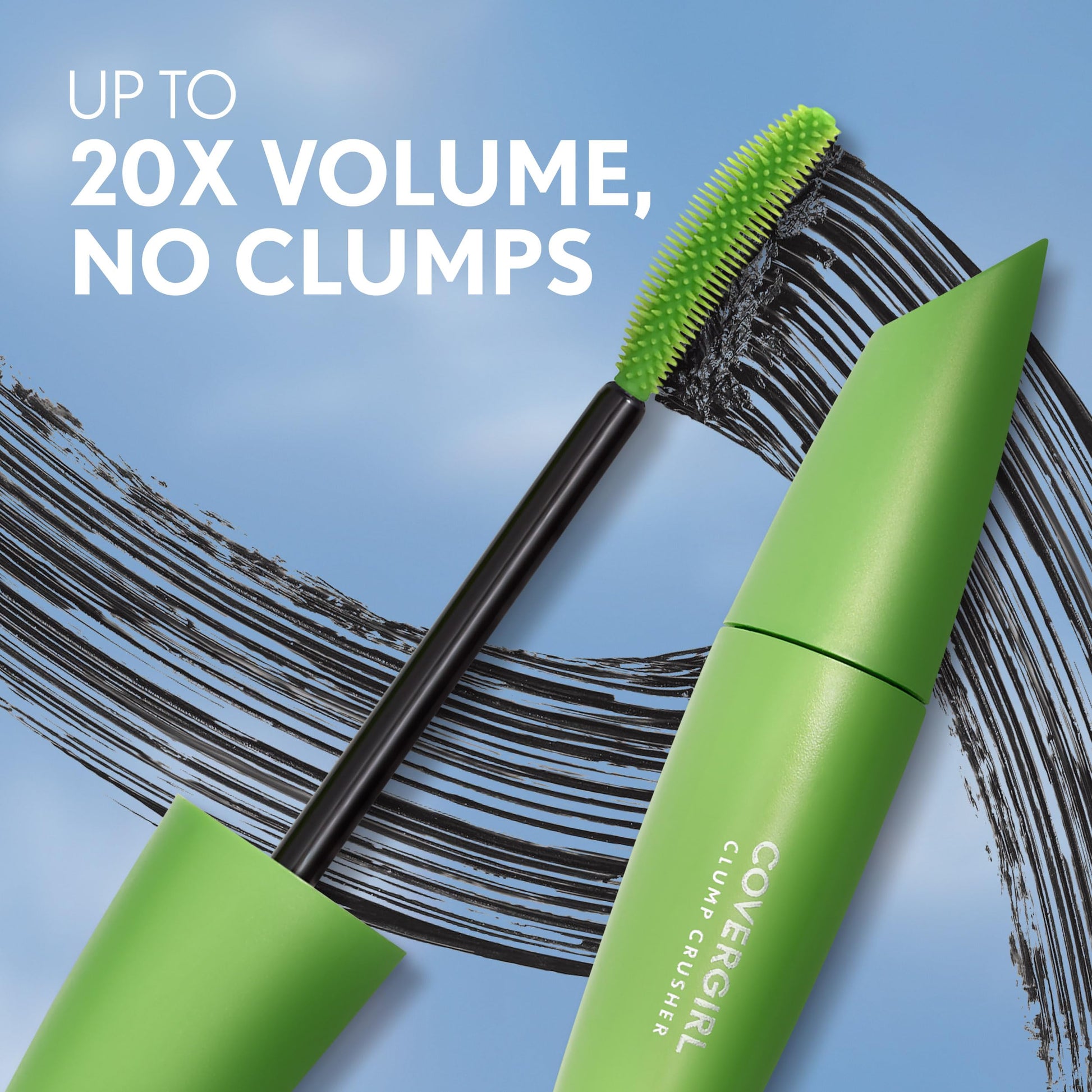 Buy now COVERGIRL Clump Crusher Mascara, 20X More Volume, Double Sided Brush, Long-Lasting Wear - 800 Very Black (Pack of 2) at indiglob india
