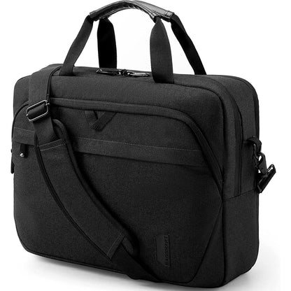 BAGSMART 17.3 Inch Laptop Bag, Expandable Computer Bag Laptop Briefcase Men Women,Laptop Shoulder Bag,Work Bag Business Travel Office, Black