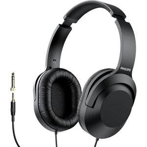 Philips Over Ear Wired Stereo Headphones for Podcasts, Studio Monitoring and Recording Headset for Computer, Keyboard and Guitar with 6.3 mm (1/4") Add On Adapter