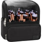 Makeup Brush Case Stand-up Makeup Cup Travel Professional Cosmetic Bag Artist Storage Bag Large Makeup Brush Bag with Adjustable Divider (Large, Black)