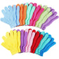 Shower Gloves,24 Pcs Exfoliating Bath Gloves,Body Scrub Gloves with Hanging Loop for Beauty Spa Massage Skin Shower Body Scrubber-12 Colors