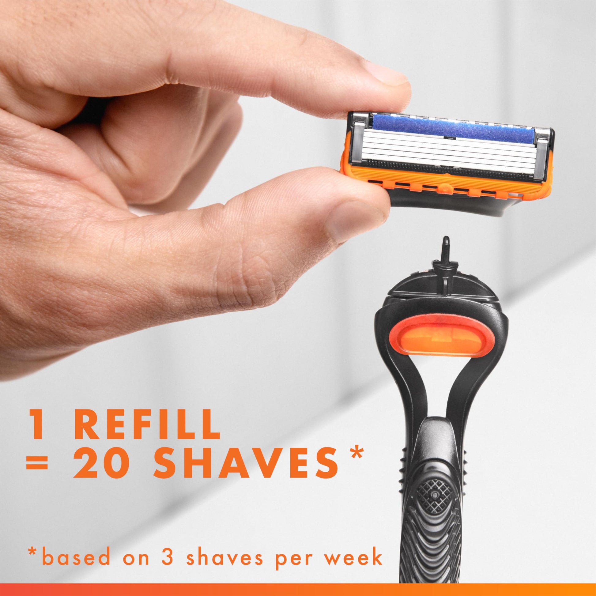 Buy now Gillette Fusion5 Razor for Men, Handle + 2 Razor Blade Refills at indiglob india