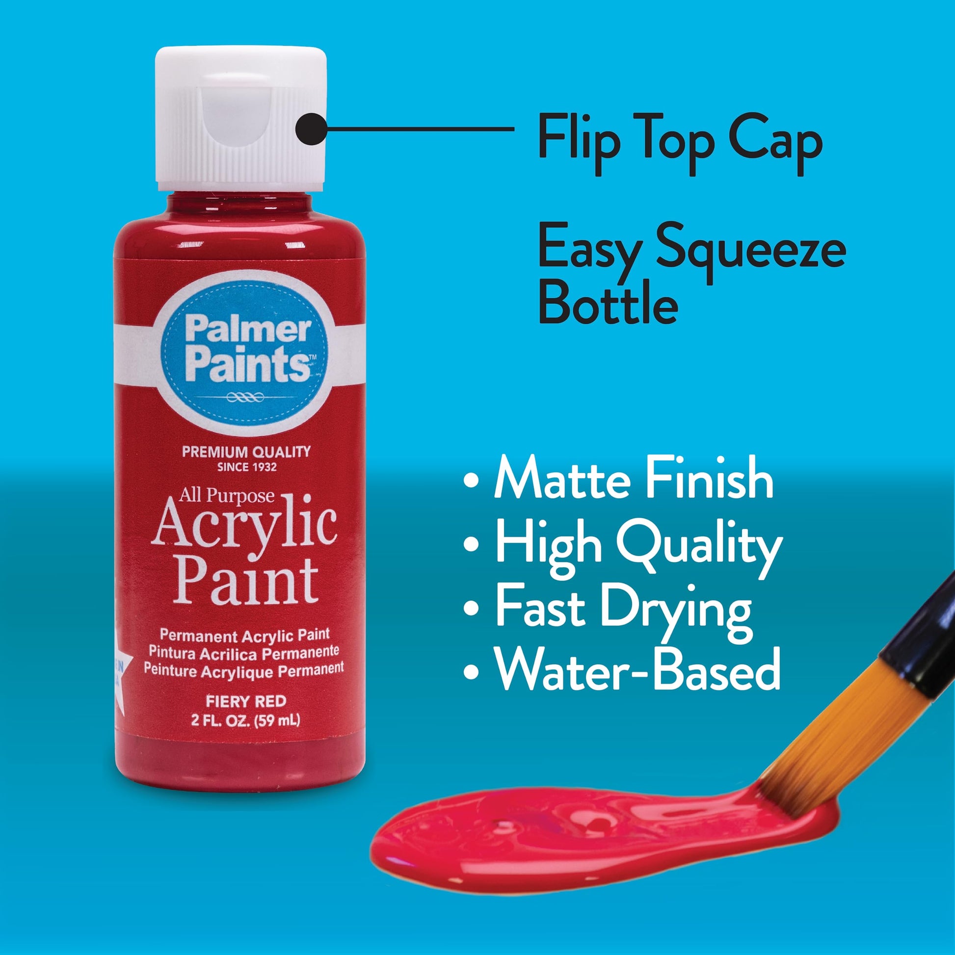 Buy now Palmer 2oz 16 Color Acrylic Paint Set, Perfect Color Selection at indiglob india