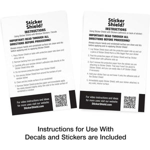 STICKER SHIELD - Windshield Sticker Applicator for Easy Application, Removal and Re-Application from Car to Car - 4 inch x 6 inch Sheets (2 Packs (4 Sheets Total))