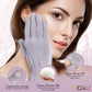 MIG4U Moisturizing Beauty Gloves Touchscreen Overnight Sleeping Glove for Women Dry Hands, Nighttime Lotion, Eczema, SPA, Cosmetic Treatment, Grey Purple 3 Pairs Size S/M
