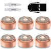 Replacement Heads for Flawless Facial Hair Remover, Replacement Blades for Finishing Touch Flawless Hair Removal Gen 2, 6 Count 18k Gold Heads with Storage Bag - Rosegold-6pcs