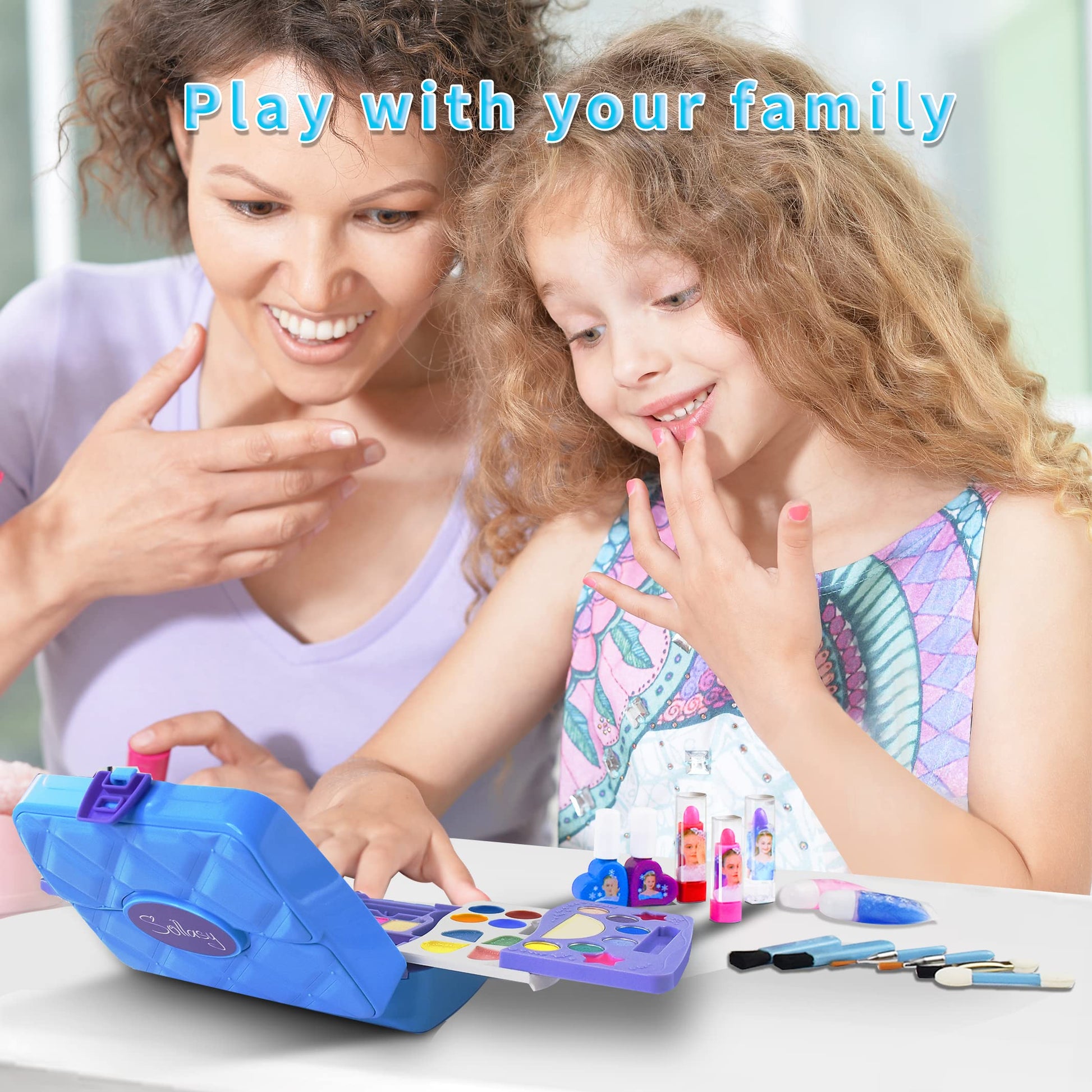 Buy now Kids Makeup Kit for Girl Kids Toys Makeup for Kids 50PCS Play Makeup Set Washable Cosmetic Non-Toxic Toddlers Pretend Frozen Makeup Birthday Gifts for Age 3 4 5 6 7 8 9 10 11 12 Years Old at indiglob india