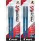 Pilot Precise V5 RT Refillable & Retractable Rollerball Pens, Extra Fine Point Pens 0.5 mm, Black, Pack of 2 - Ideal for School, Journaling & Office Writing