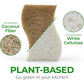 Biodegradable Natural Kitchen Sponge - Compostable Cellulose and Coconut Walnut Scrubber Sponge (12 Pack)