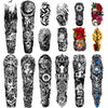 Extra Large waterproof Temporary Tattoos 8 Sheets Full Arm Fake Tattoos and 8 Sheets Half Arm Tattoo Stickers for Men and Women (22.83"X7.1") - Rose