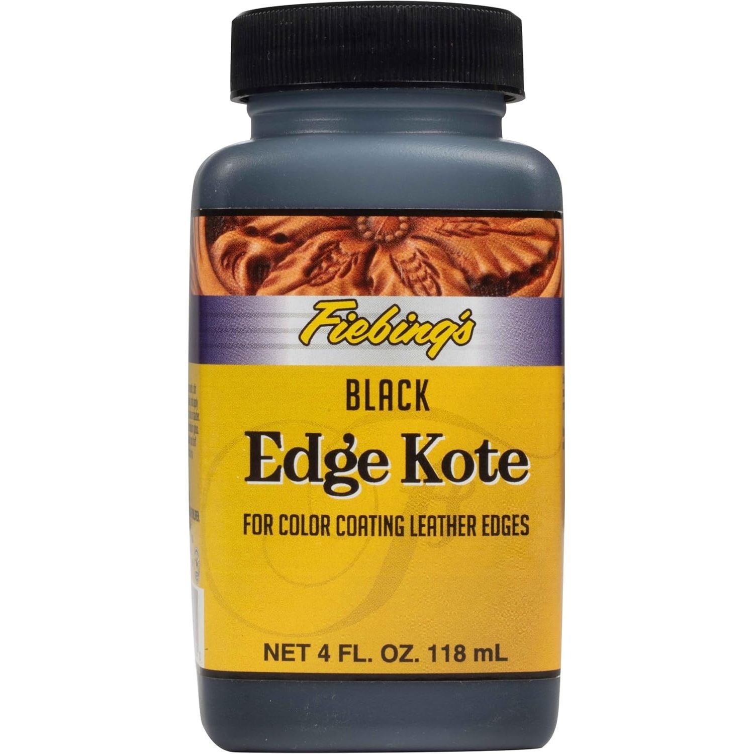 Buy now Fiebing's Edge Kote (4oz, Light Brown) - Leather Edge Paint for Shoes, Furniture, Purses, Couches, Belts - Flexible, Water Resistant, Semi Gloss Color Coating Leather Dye to Protect Natural Edges Black at indiglob india