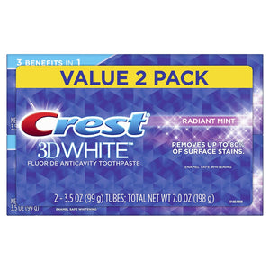 Buy now Crest 3D White Whitening Toothpaste, Radiant Mint, 3.5 Ounce (Pack of 2) at indiglob india