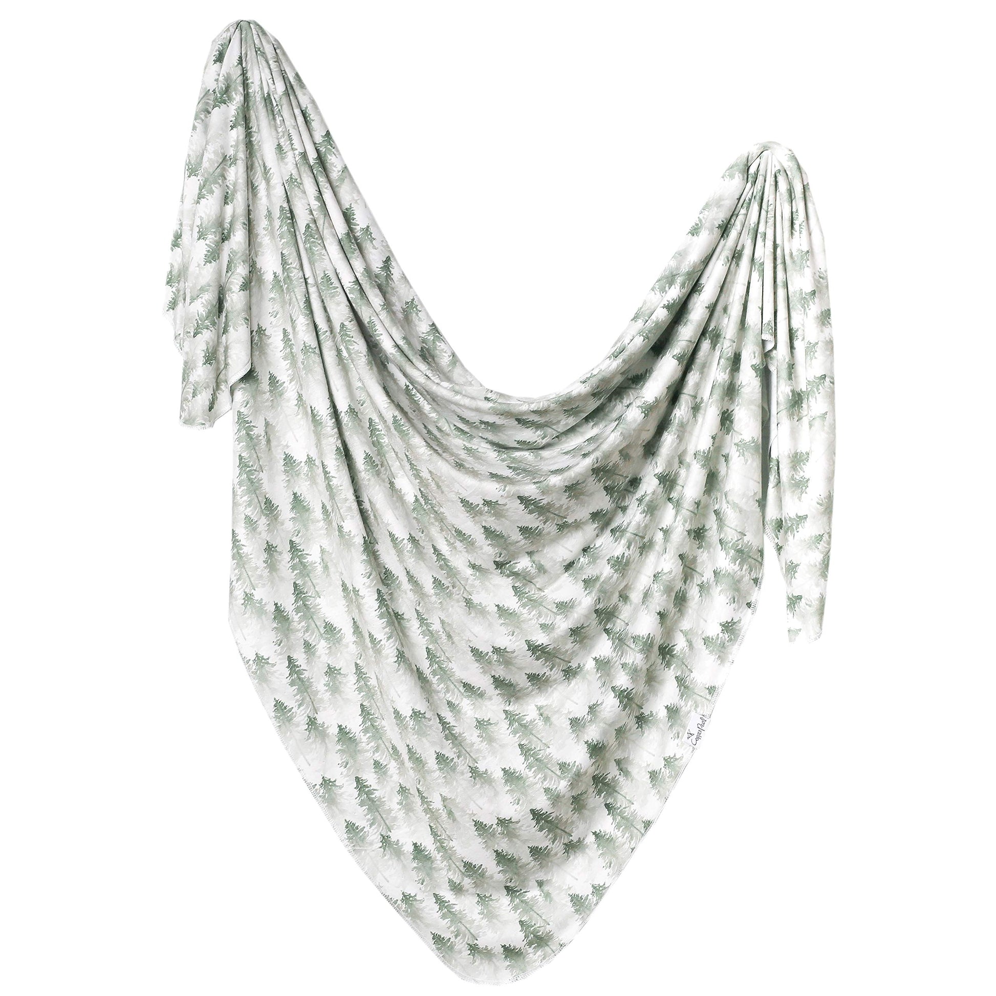 Buy now Copper Pearl Large Premium Knit Baby Swaddle Receiving Blanket Evergreen at indiglob india