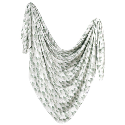 Buy now Copper Pearl Large Premium Knit Baby Swaddle Receiving Blanket Evergreen at indiglob india
