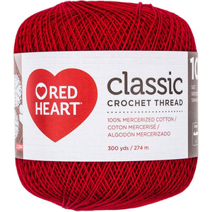 Red Heart Crochet Thread Yarn, 300 Yards, Victory Red, 1 Count (Pack of 1)