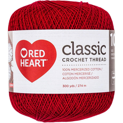Red Heart Crochet Thread Yarn, 300 Yards, Victory Red, 1 Count (Pack of 1)