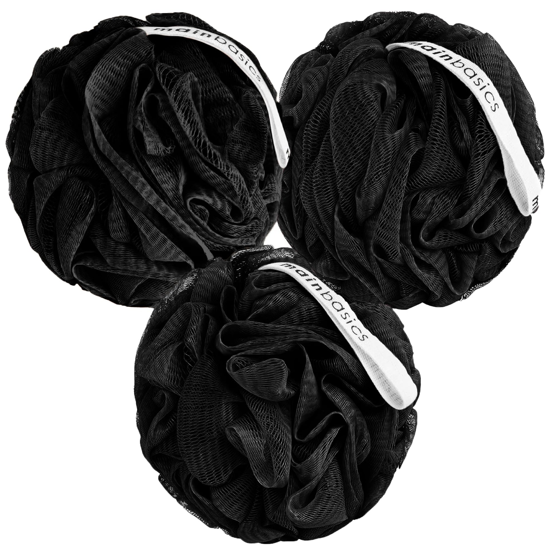 Buy now MainBasics Seaweed Infused Bath Shower Loofah Sponge Pouf Body Wash Scrubber (Set of 3) at indiglob india
