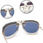 Retro Clip on Aviator Sunglasses Polarized Flip up Lenses Driving Eyeglasses Men