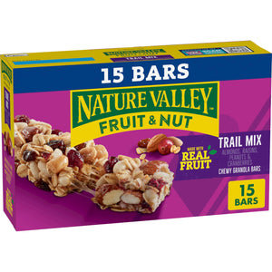 Buy now Nature Valley Chewy Fruit & Nut Trail Mix Granola Bars, Almond Raisin & Cranberry with Whole Grain Oats, No Artificial Flavors or Colors, No High Fructose Corn Syrup, On-the-Go Snack, 15 Bars 18 oz at indiglob india