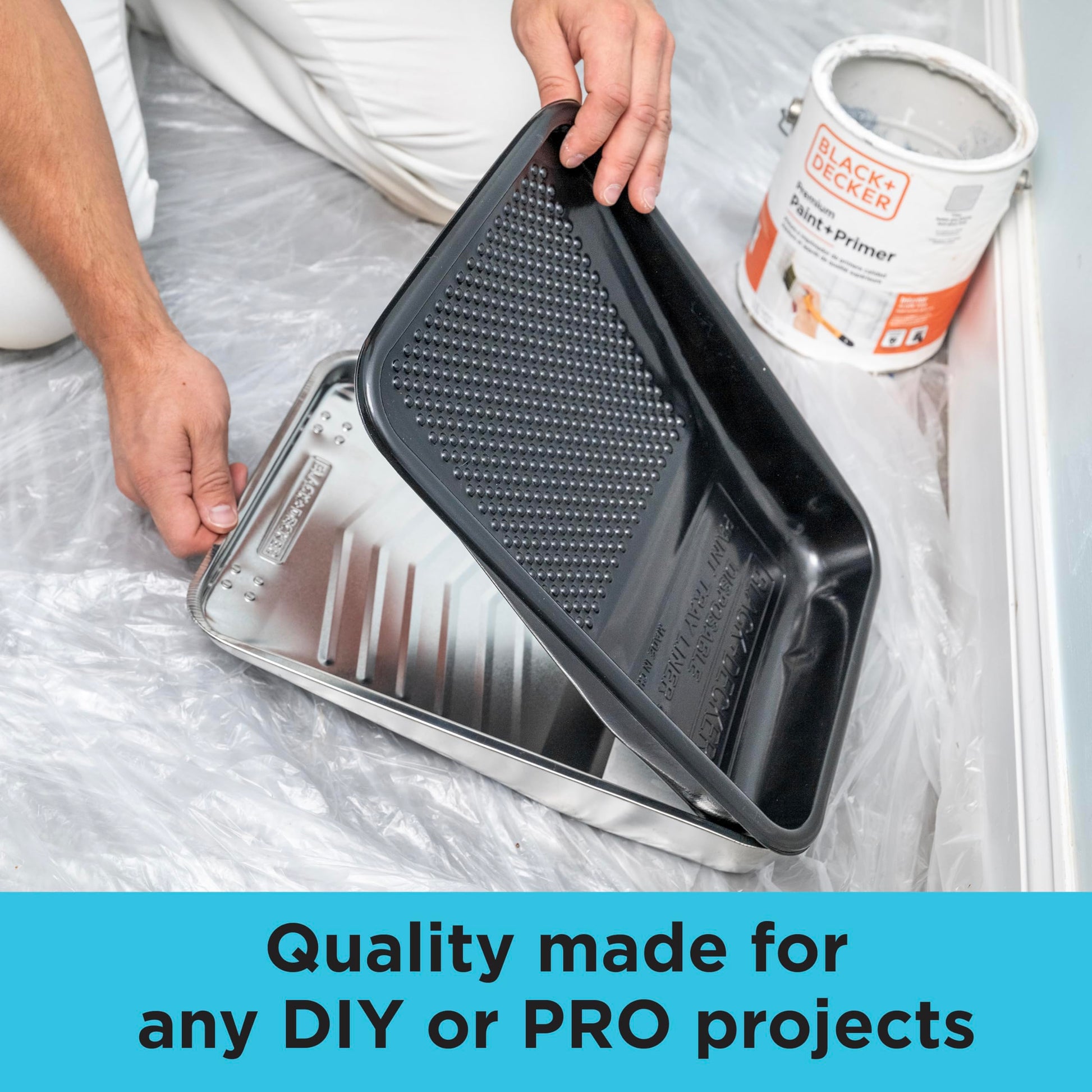Buy now Black+Decker Paint Tray Liner - 10 Pack: Convenient Disposable Liners for Easy Cleanup - Compatible with Standard Paint Trays - Ideal for DIY Projects and Professional Painting Jobs at indiglob india