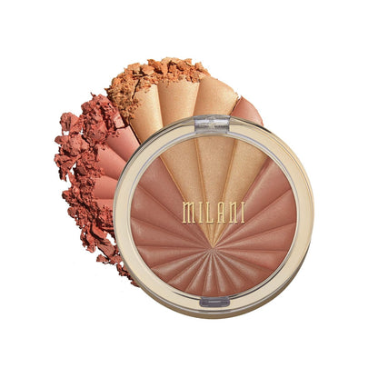 Milani Color Harmony Blush Palette - Berry Rays (0.3 Ounce) Vegan, Cruelty-Free Powder Blush Compact - Shape, Contour & Highlight Face with 4 Matte Shades