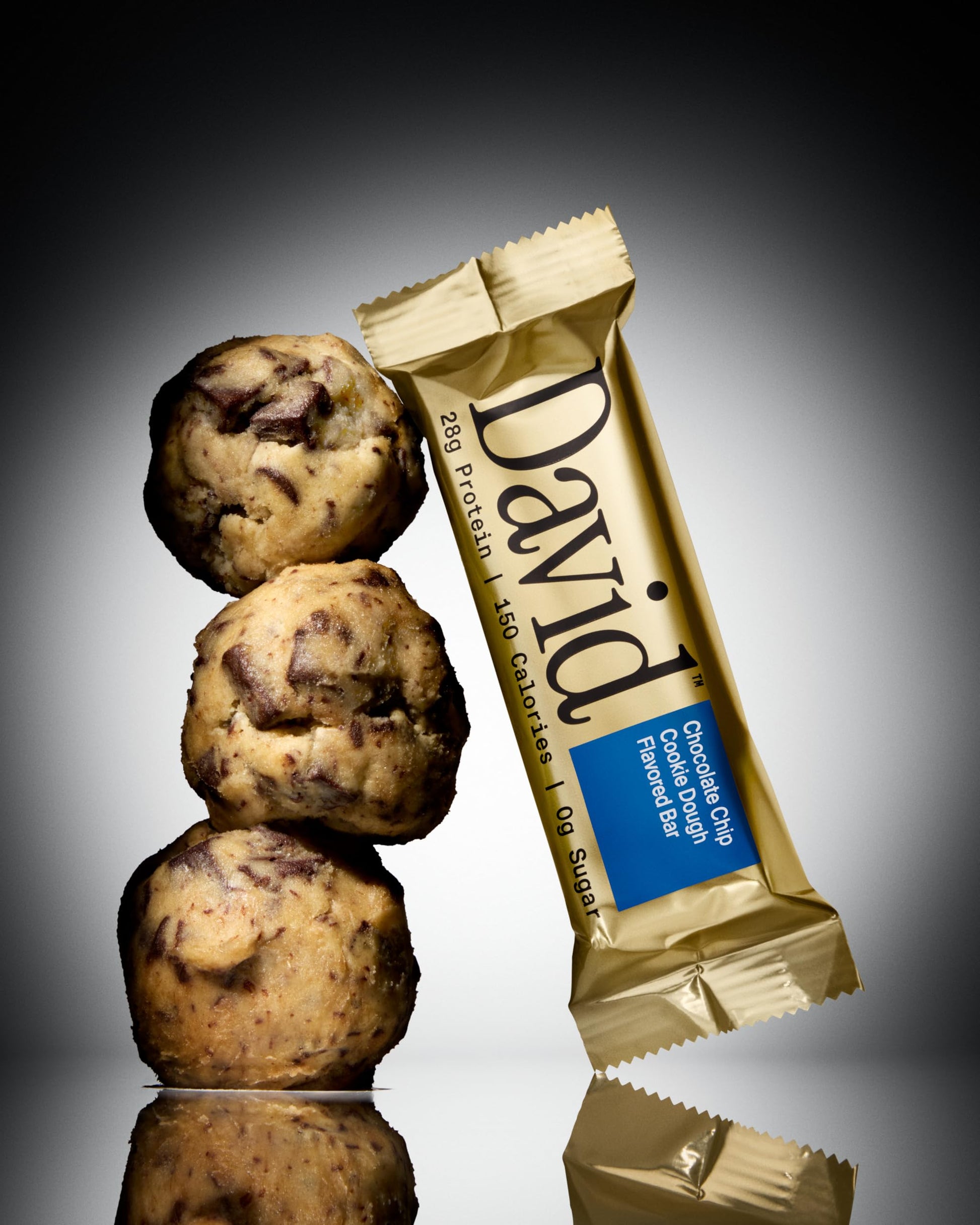 Buy now David High Protein Bars - 0g of Sugar, Low Carb, Gluten Free - 28g of Protein, 150 Calories - On-The-Go Snack - Chocolate Chip Cookie Dough Flavor, Pack of 12 at indiglob india
