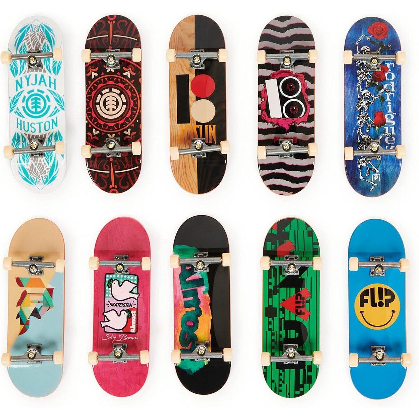 Tech Deck, DLX Pro 10-Pack of Collectible Fingerboards, For Skate Lovers, Kids Toy for Ages 6 and up