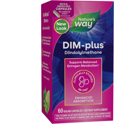 Nature's Way Dim-Plus Diindolylmethane Vegetarian Capsules, 60-Count