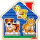 Melissa & Doug Pets Jumbo Peg Wooden Puzzle; Animal Puzzles, Peg Puzzles for Toddlers Ages 1+