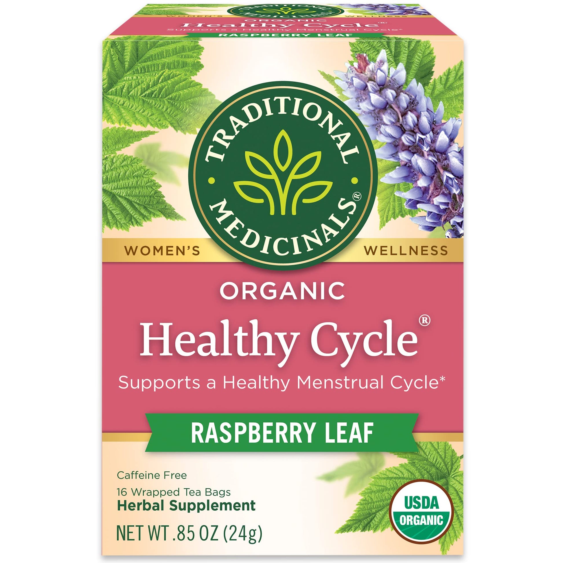 Buy now Traditional Medicinals Organic Raspberry Leaf Herbal Tea, Eases Menstrual Cramps & Supports Healthy Pregnancy, (Pack of 1) - 16 Tea Bags at indiglob india