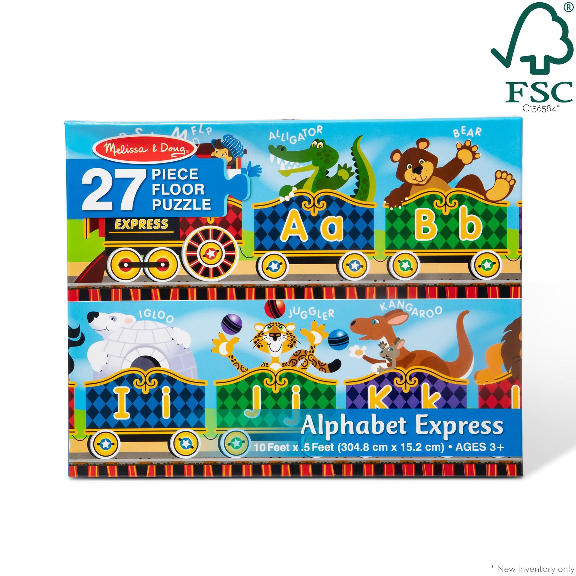 Buy now Melissa & Doug Alphabet Express Jumbo Jigsaw Floor Puzzle (27 pcs, 10 feet Long) - FSC Certified at indiglob india
