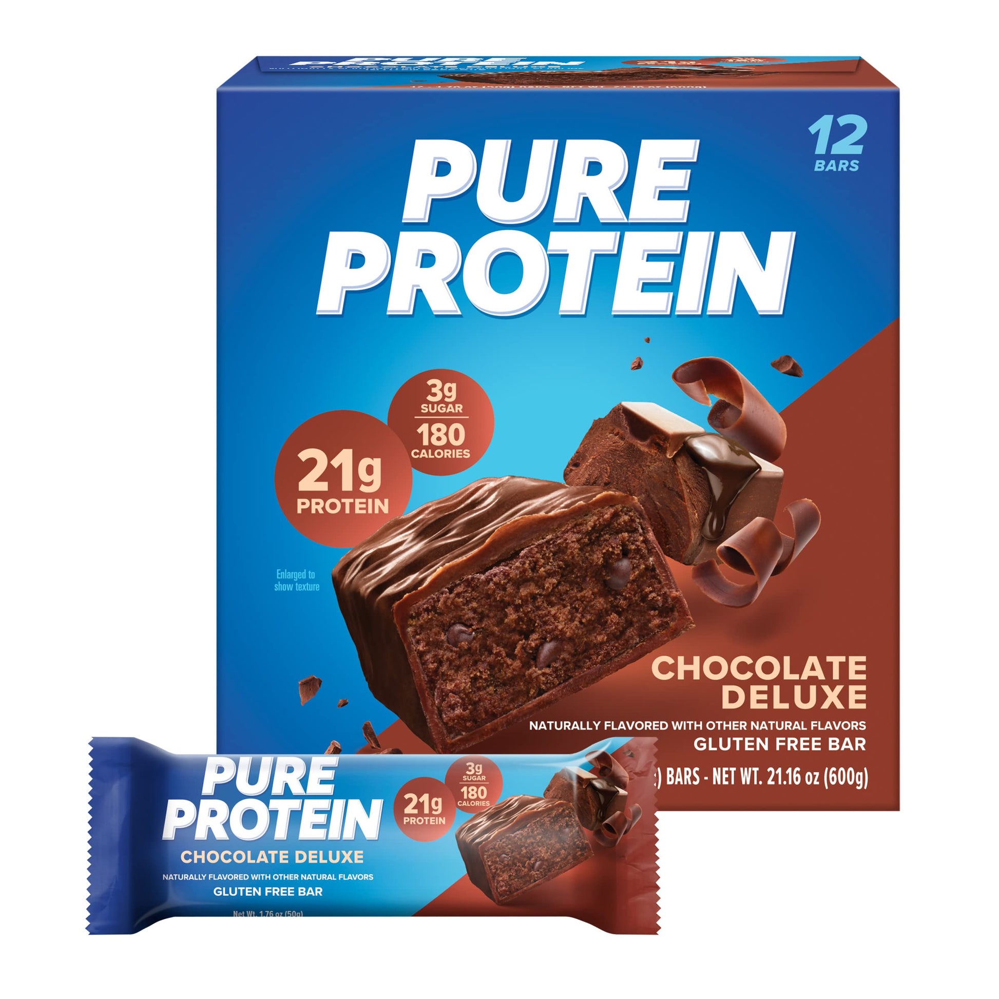Buy now Pure Protein Chocolate Peanut Caramel Protein Bars – 20g Protein, 3g Sugar, 190 Calories (12 count) Low Sugar* High Protein Snack - Gluten Free - Perfect for a Healthy Snack at indiglob india