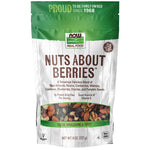 Buy now NOW Foods, Nuts About Berries™, Delicious Blend of Raw Almonds, Raisins, Cranberries, Walnuts, Cashews, Blueberries, Cherries and Pumpkin Seeds, 8-Ounce (Packaging May Vary) at indiglob india