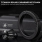 TISUR Titanium Round Carabiner Clip, Spring Hook Key Chain Ring, Small Keyring Carabiner with D-Ring for Car Keys