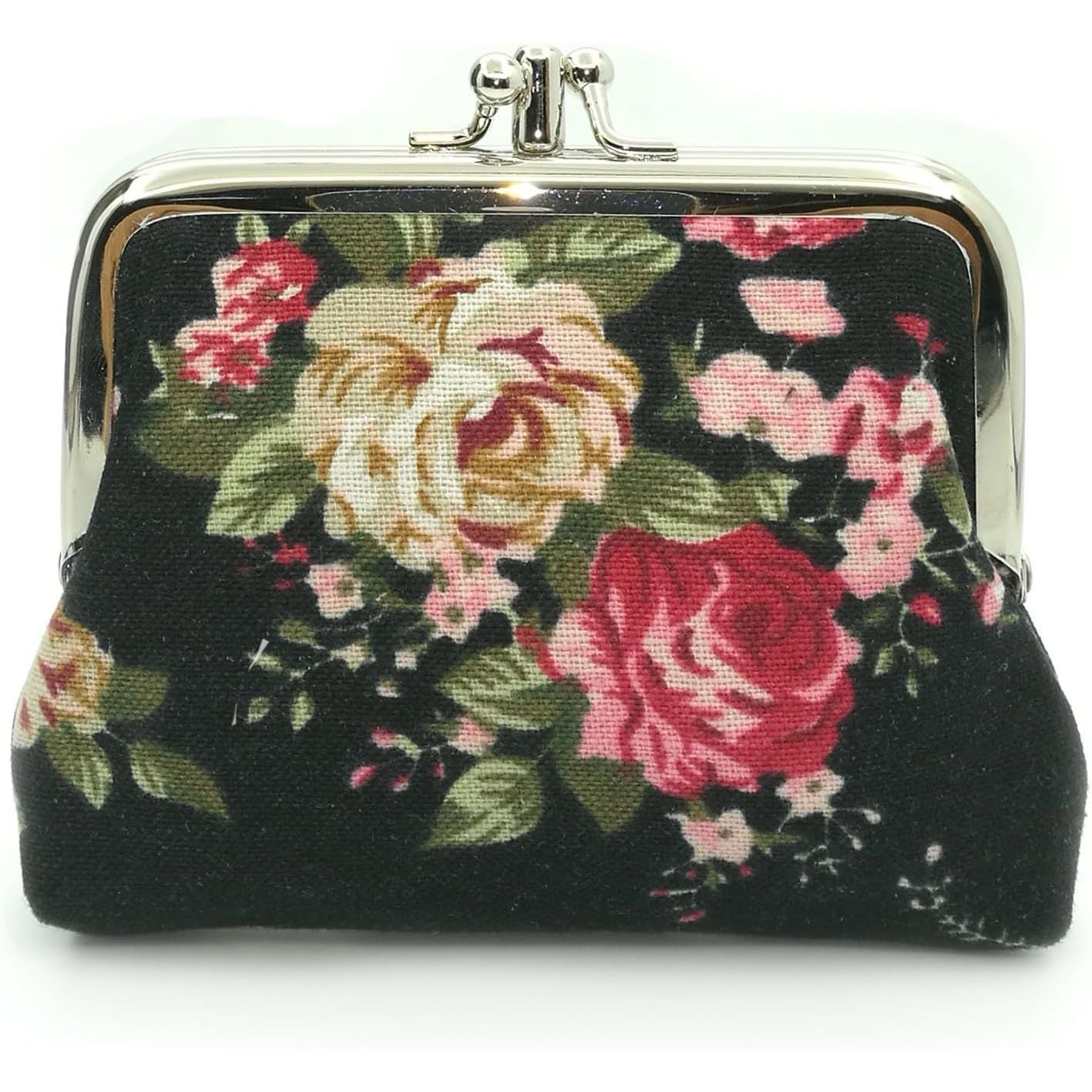 Cute Floral Buckle Coin Purses Vintage Pouch Kiss-lock Change Purse Wallets…