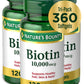 Buy now Nature's Bounty Biotin Hair Skin and Nails Vitamins, Supports Healthy Hair, Skin and Nails, 10,000 mcg, 120 Softgels (Pack of 1) at indiglob india