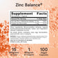 Jarrow Formulas Zinc Balance 15 mg - 100 Servings (Veggie Caps) - Includes Copper - Essential Mineral for Immune System Support - Immune Support Supplement - Gluten Free Zinc Copper Supplement - Vegan
