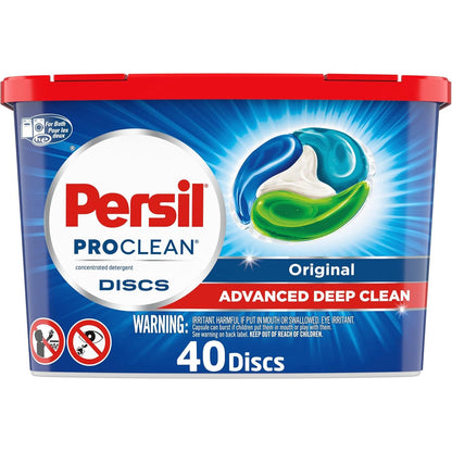 Persil Discs Laundry Detergent Pacs, Original Scent, High Efficiency (HE) Compatible, Laundry Soap, 40 Count