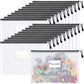 Sooez 20 Pack Mesh Zipper Pouch Bags, A4 Letter Size, Zipper Bags with Label Pocket, Waterproof Pouches for Classroom Organization, Board Game Storage, Document Bag for Teacher School Office Supplies