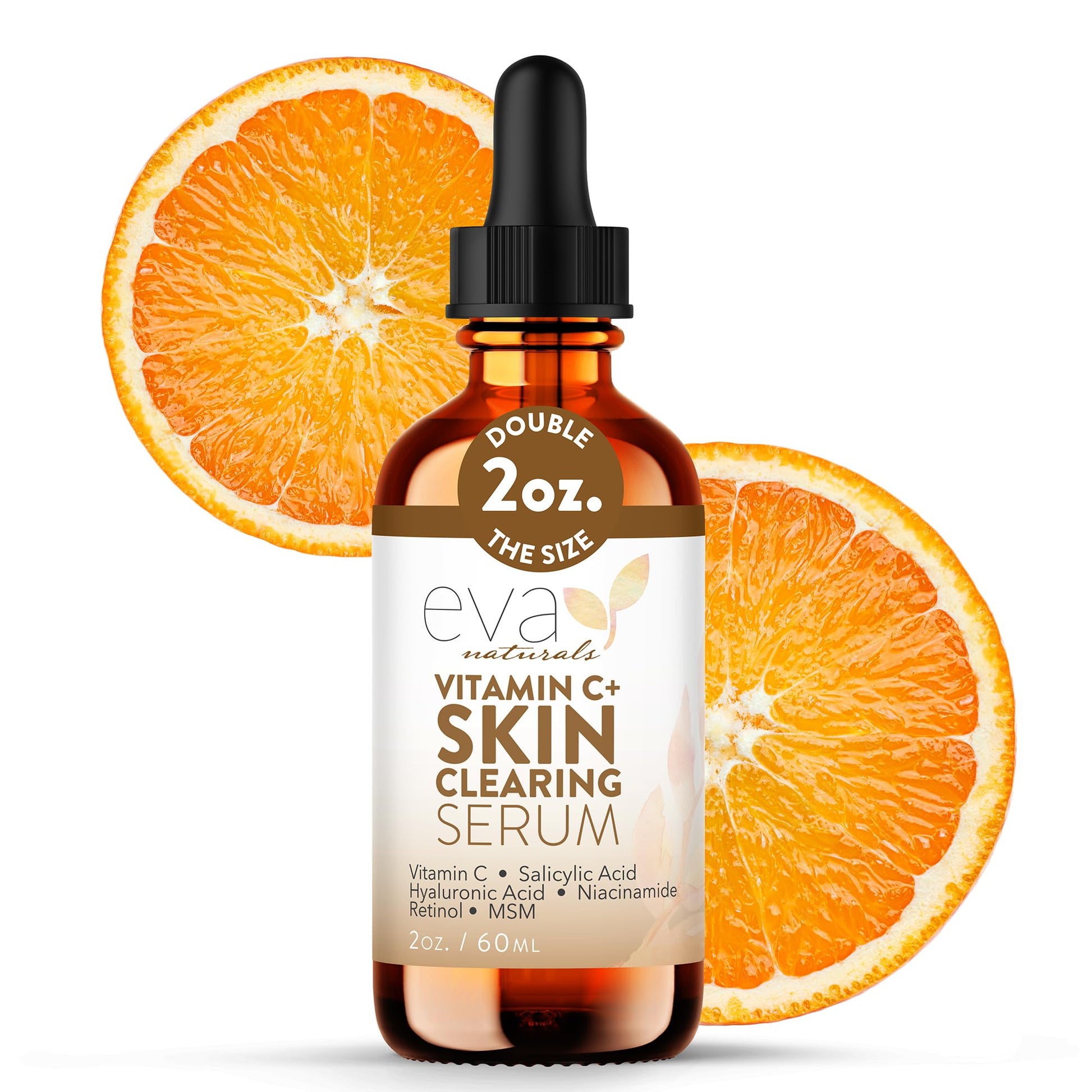 Buy now Eva Naturals Vitamin C Serum Plus – Facial Serum with Hyaluronic Acid, Niacinamide, Retinol, and Salicylic Acid – Hydrating and Smoothing Skin Formula – 2 oz at indiglob india