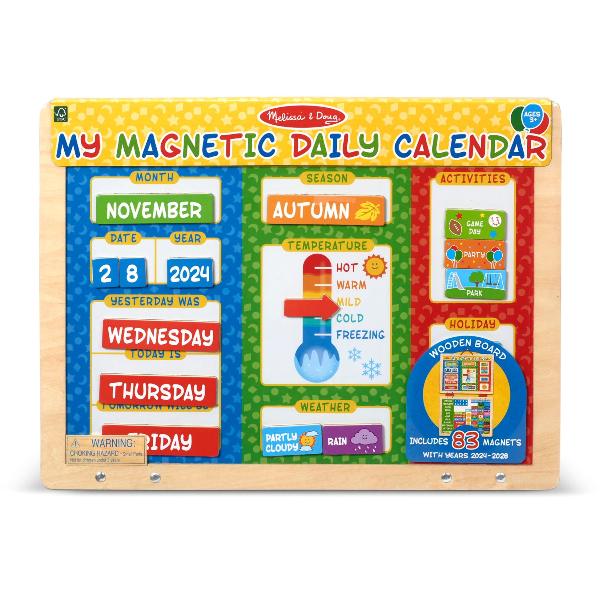 Buy now Melissa & Doug My First Daily Magnetic Calendar, Classroom Calendar for Kids Activities with Weather & Seasons, Preschool Toys for Girls & Boys Ages 4+ at indiglob india