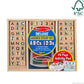 Buy now Melissa & Doug Deluxe Letters and Numbers Wooden Stamp Set ABCs 123s With Activity Book, 4-Color Stamp Pad - FSC Certified at indiglob india