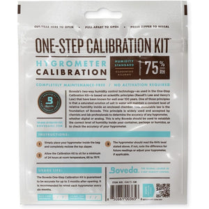 Boveda for Cigars | One-Step Calibration Kit | Preloaded with 75% RH Humidity Control Pack | Precise Salt Test for Digital and Analog Hygrometers and Humidity Sensors | 1-count