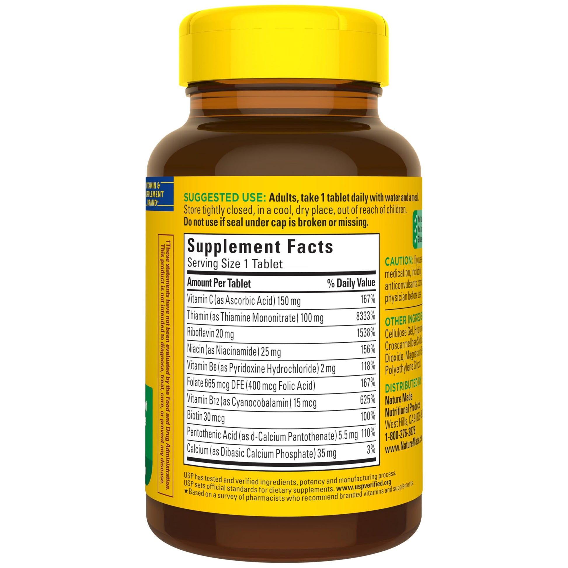 Buy now Nature Made Super B Complex with Vitamin C and Folic Acid, Dietary Supplement for Immune Support, 140 Tablets, 140 Day Supply at indiglob india