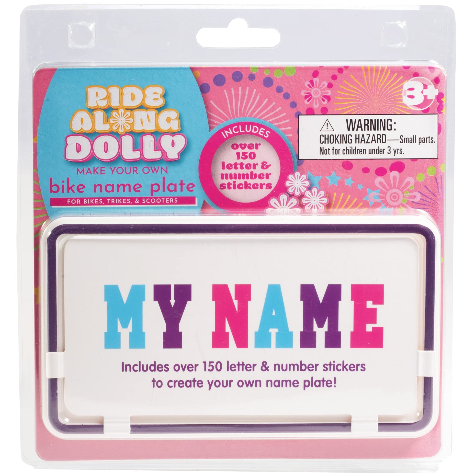 Buy now Ride Along Dolly Kid's Bicycle Customizable License Plate -Make Your Own Bike Name Plate -Includes Over 150 Letter and Cute Number Stickers Decals, Fits Most Bikes -Holiday Stocking Stuffer for Girls at indiglob india