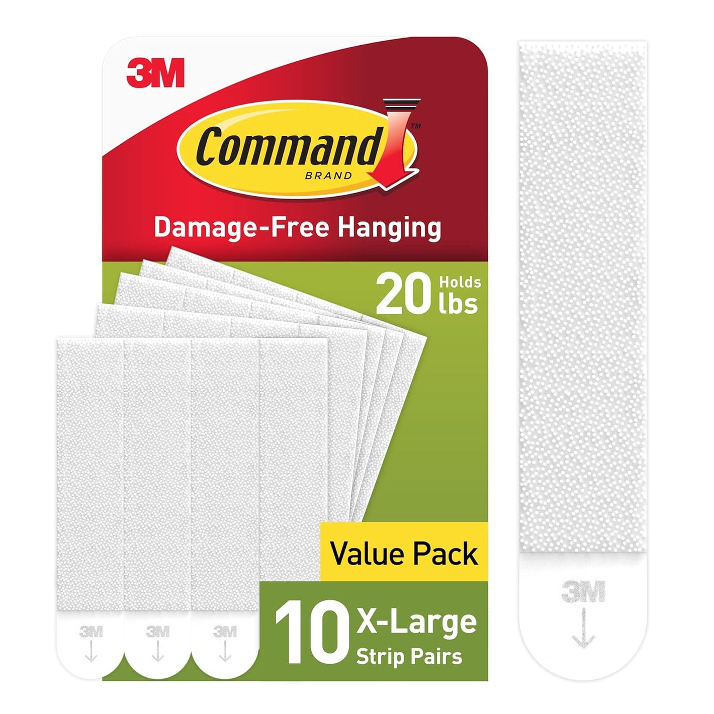 Buy now Command 20 lb XL Heavyweight Picture Hanging Strips 10 Pairs (20 Command Strips), Damage-Free Hanging Picture Hangers, Heavy Duty Wall Hanger for Home Decor, White Adhesive at indiglob india