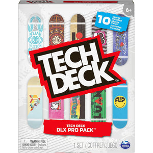 Tech Deck, DLX Pro 10-Pack of Collectible Fingerboards, For Skate Lovers, Kids Toy for Ages 6 and up
