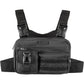 Fitdom Tactical Inspired Sports Utility Chest Pack. Chest Bag For Men With Built-In Phone Holder. This EDC Rig Pouch Vest is Perfect For Workouts, Cycling & Hiking
